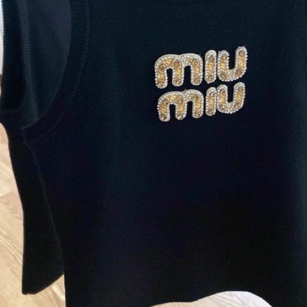 Miu Miu Black Tank Top size medium Size:L - Picture 5 of 8